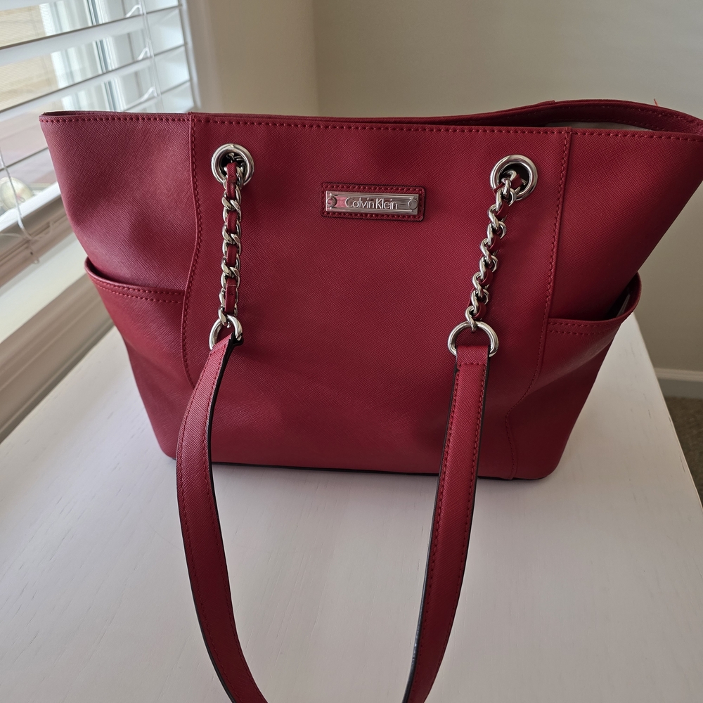 Calvin Klein Cherry Red Tote Bag